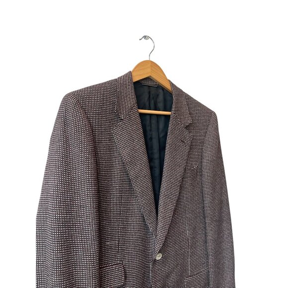 Dunhill London Cashmere Wool Birdseye Blazer Size 50 Two Button Sports Coat - Picture 3 of 8